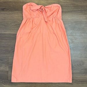 J. Crew Coral/Peach Strapless Dress. Size XS. Only worn once.
